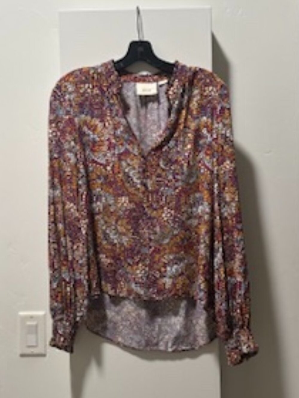 Anthro blouse, mutlitcolor Maeve small